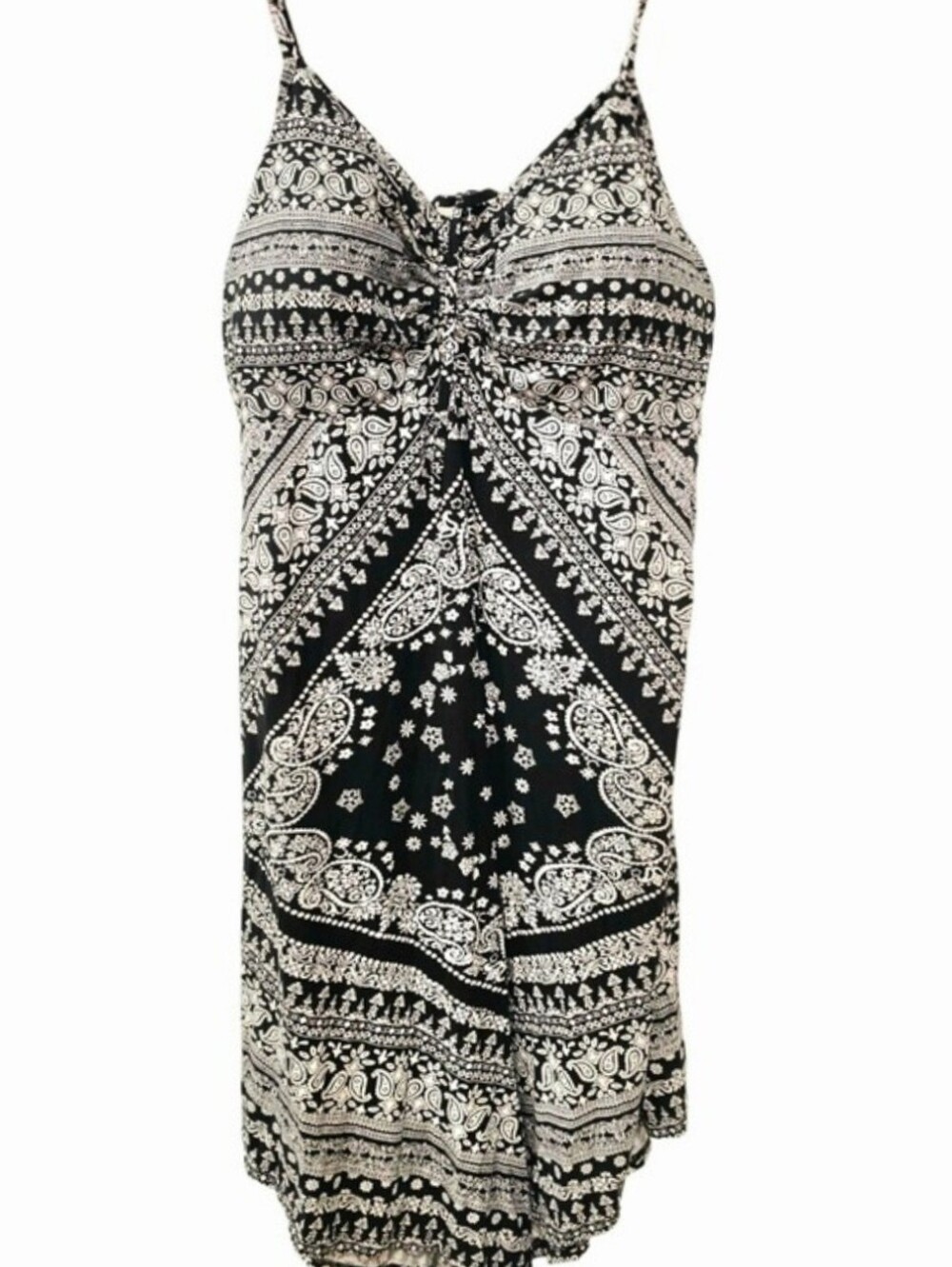 No Boundaries Bandana Print Triangle Dress